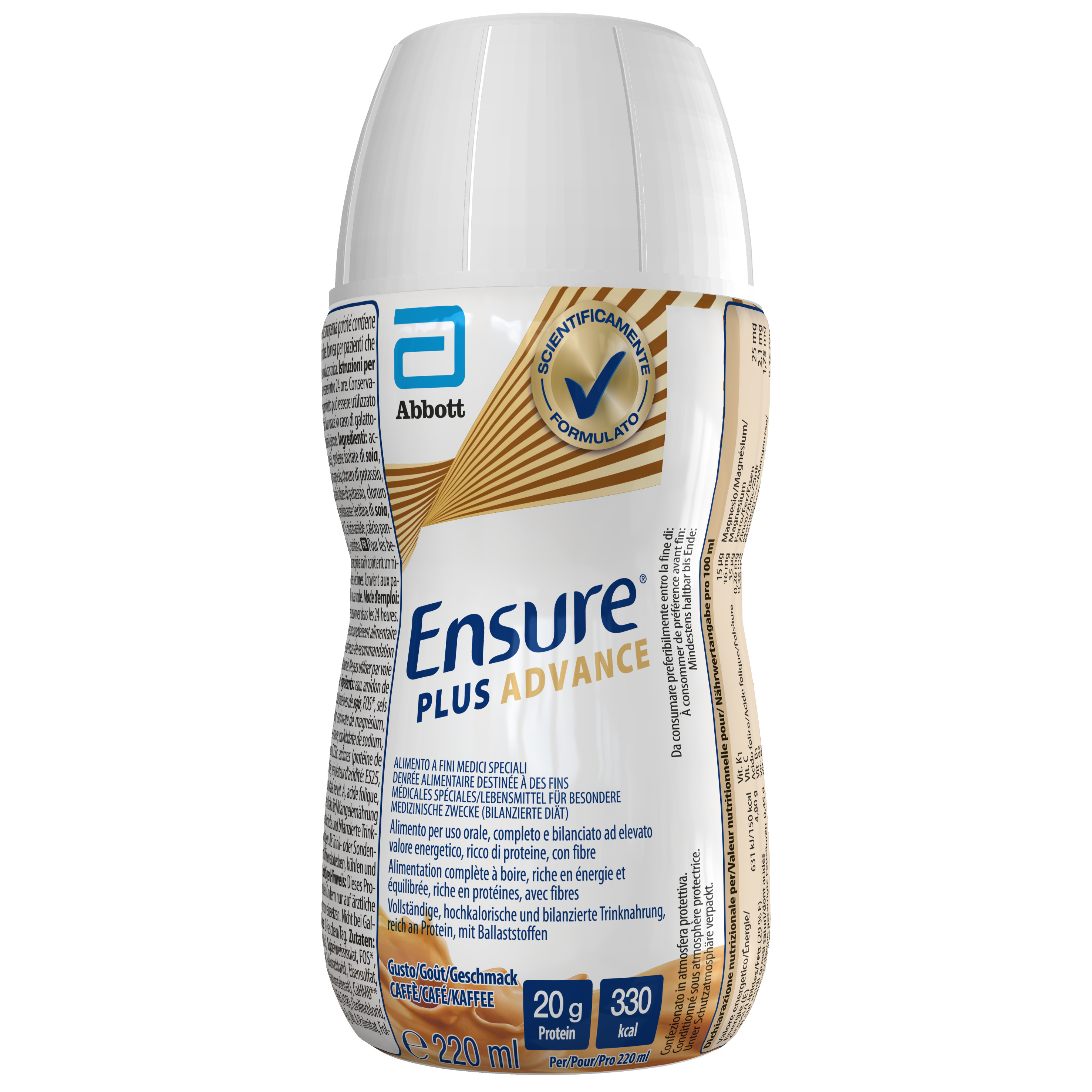 160-598-004_Ensure Plus Advance Coffee_INT-B2_S756_220ml_OL_3D_F 1