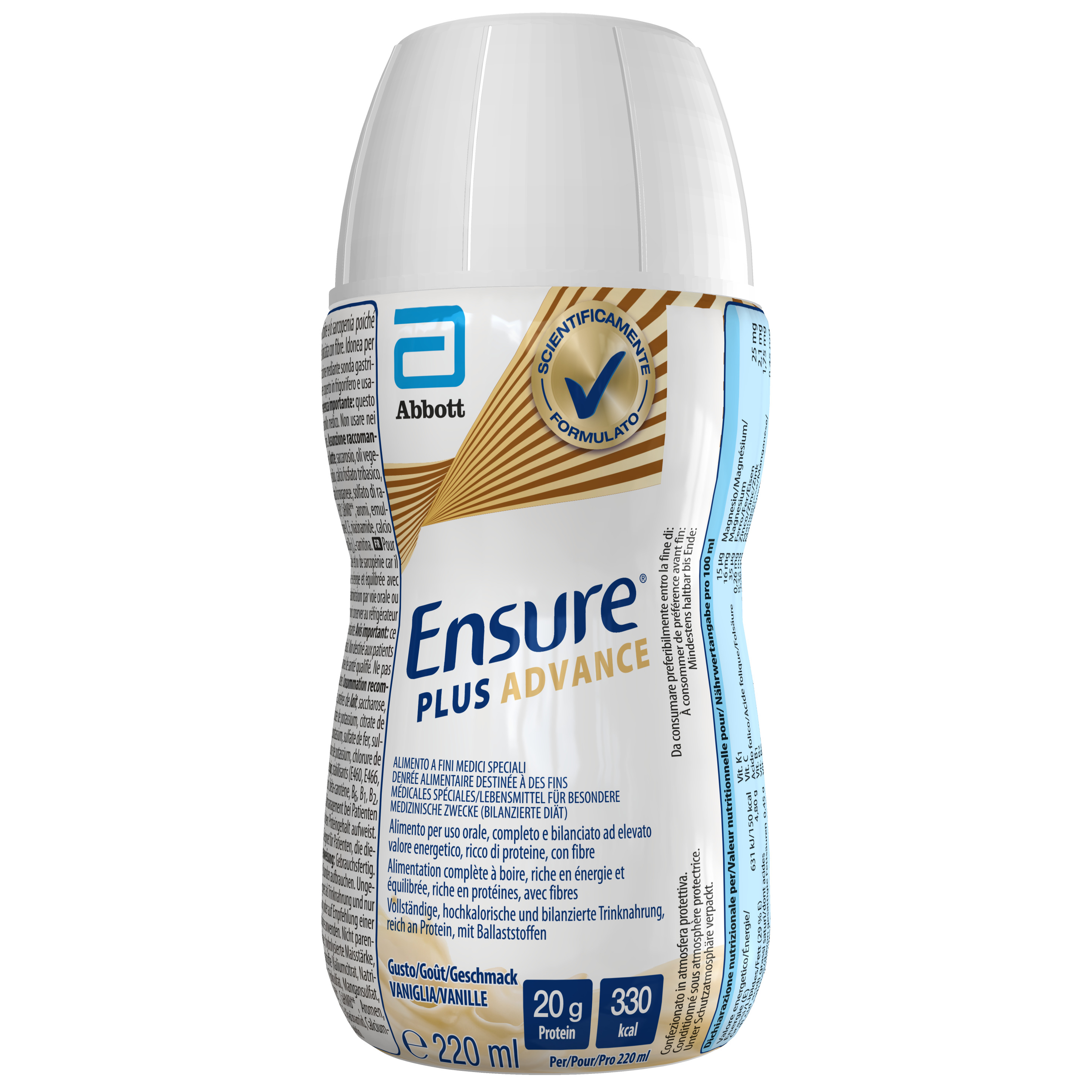 160-386-005_Ensure Plus Advance Vanilla_INT-B2_S558_220ml_OL_3D_F 1